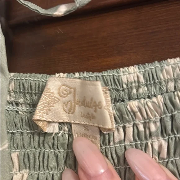 Indigo Green Puff Sleeve Maxi Dress for Weddings - Picture 2 of 3